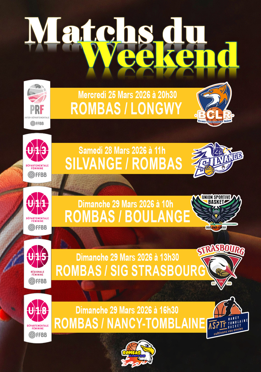 Matchs du Week end