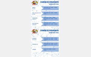 Planning Entrainements 2024/2025